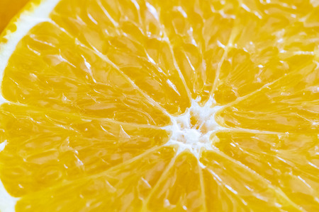 Juicy orange isolated on white backgroundの写真素材