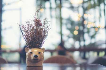 part of cafe with table for foodの写真素材