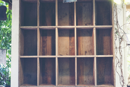 old wood locker, vintage styleの写真素材