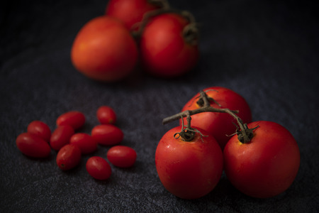red tomatoes, fresh tomatoの写真素材