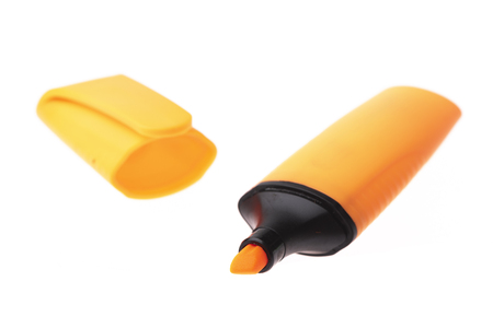 Marker highlighter pen isolated on white backgroundの写真素材