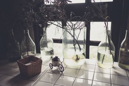 decoration corner in the cafe