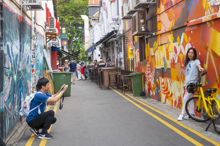 Singapore 29 June 2019 : travel in Bugis, Singaporeのeditorial素材
