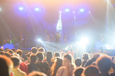 Bangkok, Thailand - November 11, 2019 : The celebration of Loy Krathong festival in Thai temple, Thailandのeditorial素材
