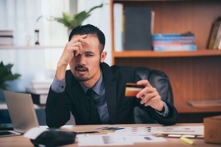 concept of Financial problems with credit cardsの写真素材