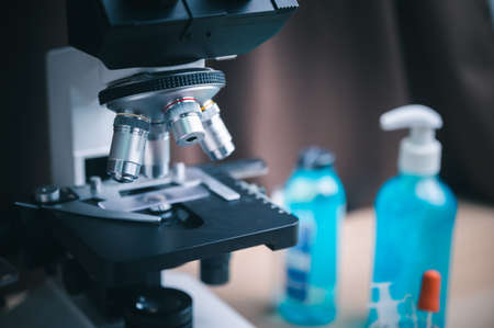 COVID-19 test and laboratory sample of blood testing for diagnosis new Corona virus infection. Pandemic infectious conceptの写真素材