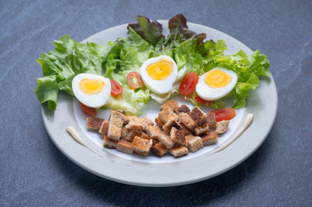 Healthy food that consists of non-toxic vegetables Non-fat meat And healthy cooking methods Alternative food for good healthの写真素材