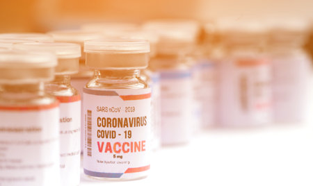 coronavirus covid19 vaccine concept, medical research or science laboratory, study for making virus...