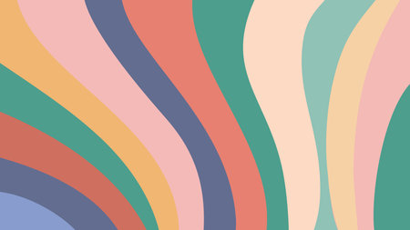 abstract background with wavy and twisty lines in pastel colorsのイラスト素材