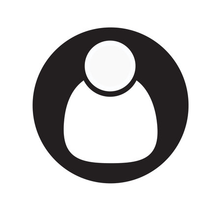User icon in flat style. User vector illustration on white isolated background. User business concept.のイラスト素材