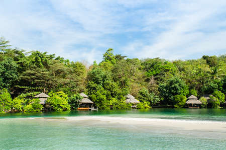 Tropical beautiful beach on the island Koh Kood, Thailandの写真素材