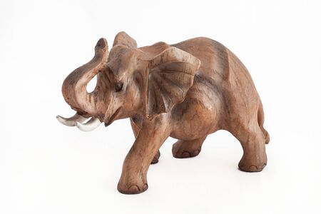 Wooden elephantの写真素材