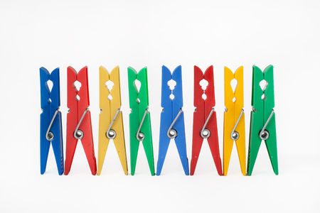 Clips for hanging laundryの写真素材