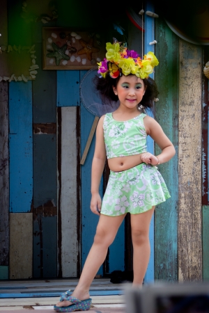 BANGKOK, THAILAND  - APRIL  28, 2013 - Kid clothing multi brand Summer Collection at Fantasia Lagoon Kid's fashion show 2013のeditorial素材