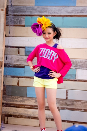 BANGKOK, THAILAND  - APRIL  28, 2013 - Kid clothing multi brand Summer Collection at Fantasia Lagoon Kid's fashion show 2013のeditorial素材