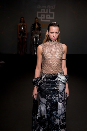 Bangkok -April 17, A Model walks the runway at Divulge   The final collection of the graduates show from the Fashion Department of Decorative Arts, Silpakorn University on Apirl 17,2013 in Bangkokのeditorial素材