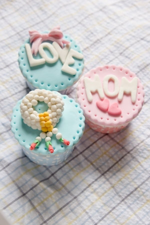 Sweet homemade cupcakeの写真素材