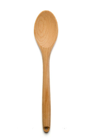 Wooden spoon on isolated backgroundの写真素材