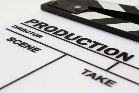 Blank movie clapper board, slate filmの写真素材