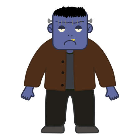 Frankenstein Halloween Cartoon Characterのイラスト素材