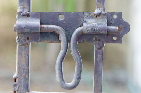 old hasp on a Steel door no locks
