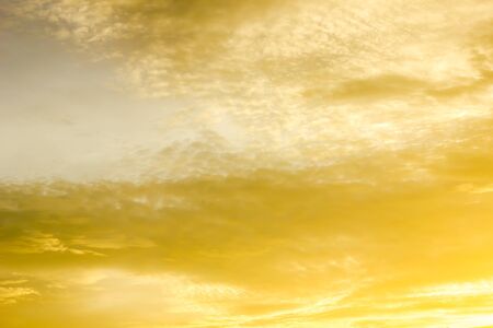 golden sky after sunsetの写真素材