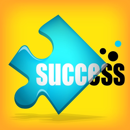 success on yellow backgroundのイラスト素材