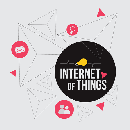 abstrac geometric internet of things coverのイラスト素材