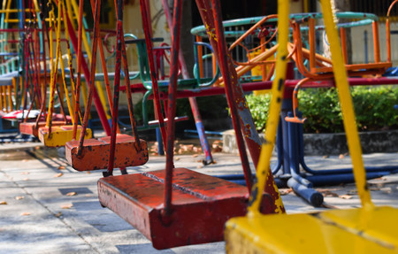 swing in playgroundの写真素材