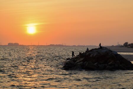 sunset and seaの写真素材