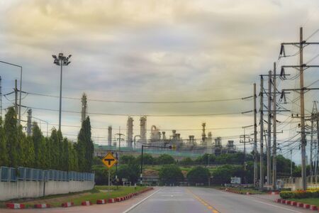 industrial plant power zone oil and gas refinery plantの写真素材