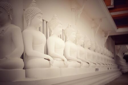 buddha statue in temple Thailandの写真素材