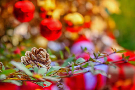 christmas concept bokeh backgroundの写真素材