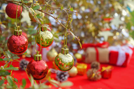 christmas concept bokeh backgroundの写真素材