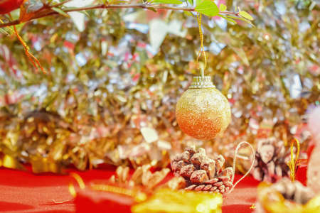 christmas concept bokeh backgroundの写真素材
