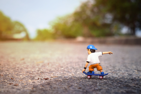 skateboard boy toyの写真素材