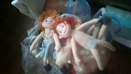 Cloth doll girlの写真素材