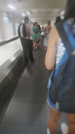 travel tourist walk in airportの写真素材