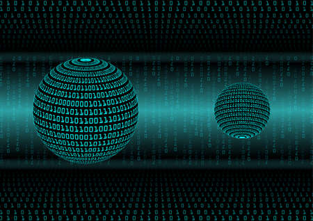 Abstract background binary geometric; computer technology Big Data Conceptのイラスト素材