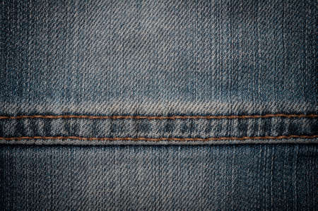 Jeans texture with seam の写真素材