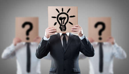 Idea concept with businessmen 