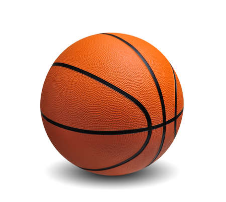 Basketball isolated on white backgroundの写真素材
