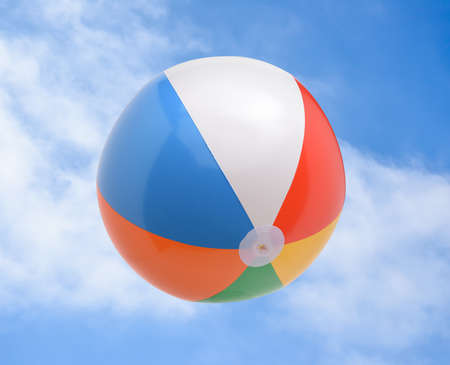 beach ball in the skyの写真素材