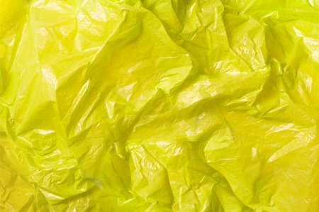 yellow trash bag plastic textureの写真素材