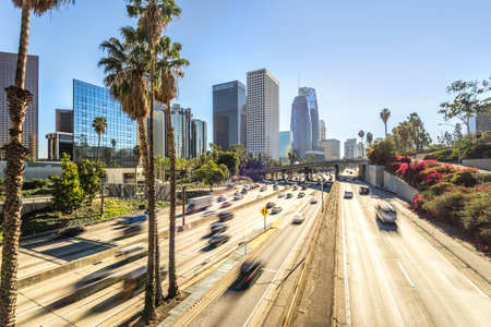 Downtown Cityscape Los Angeles, California, USAの写真素材