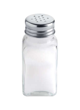 Salt shaker isolated on white backgroundの写真素材