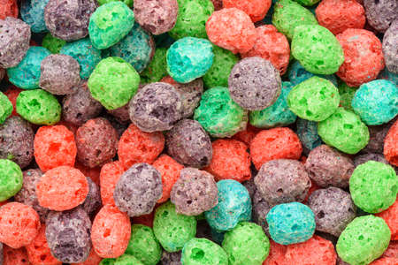 Cereal background. Colorful breakfast foodの写真素材