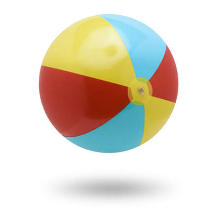 Beach ball isolated on whiteの写真素材