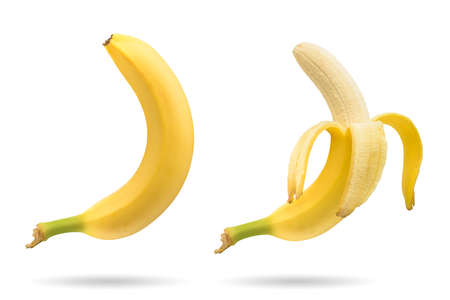 Bananas isolated on white backgroundの写真素材