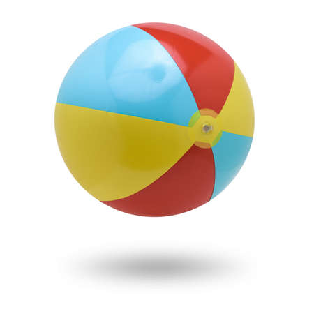 Beach ball isolated on whiteの写真素材